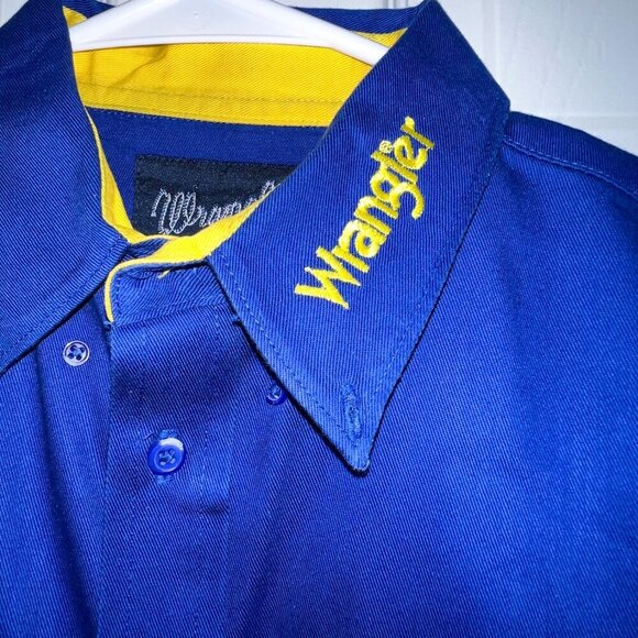Boy's 90s/Y2K Vintage Wrangler Cowboy Western Embroidered Button Down Size XL - Picture 3 of 7
